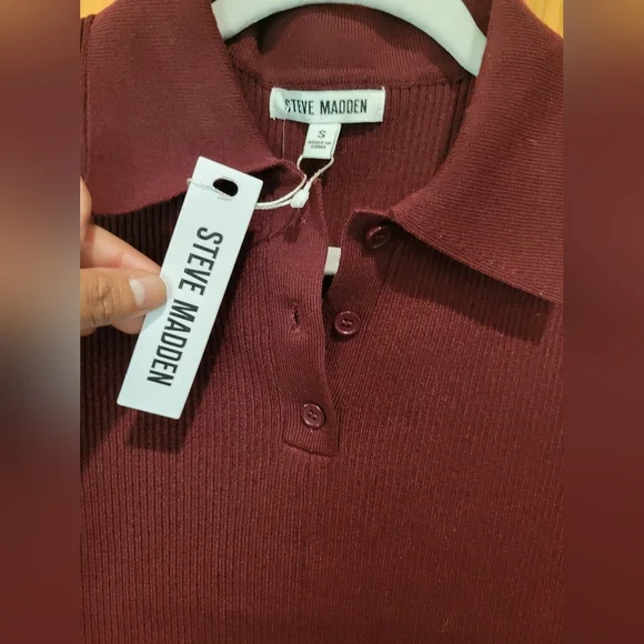 Purple Collared Knit Dress - Picture 4 of 10